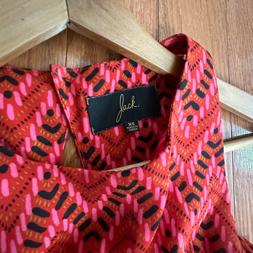 Jack Patterned Red Dress - Picture 5 of 7